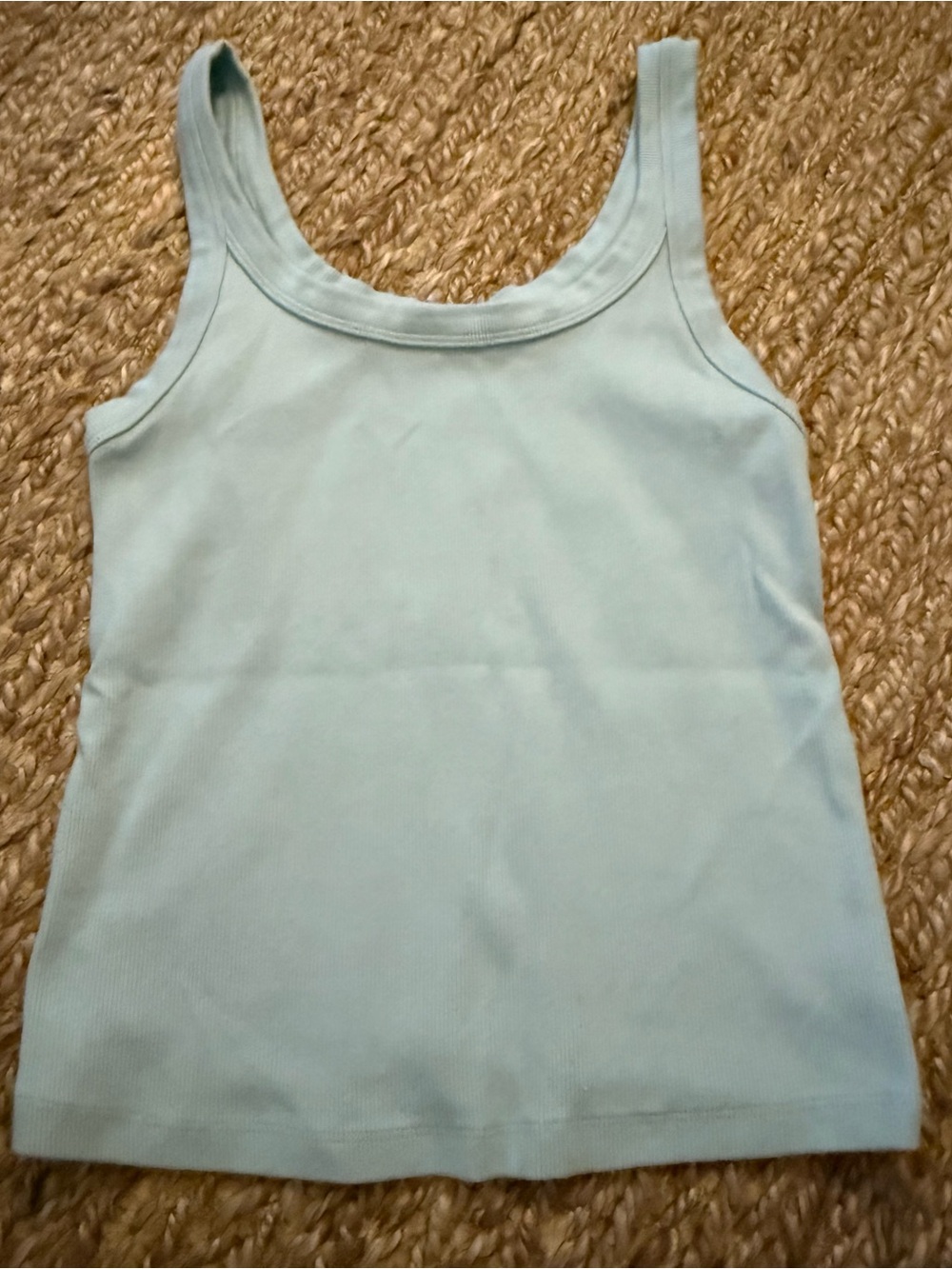 American Eagle Girls Teen Mont Green Ribbed Tank Top Size Small